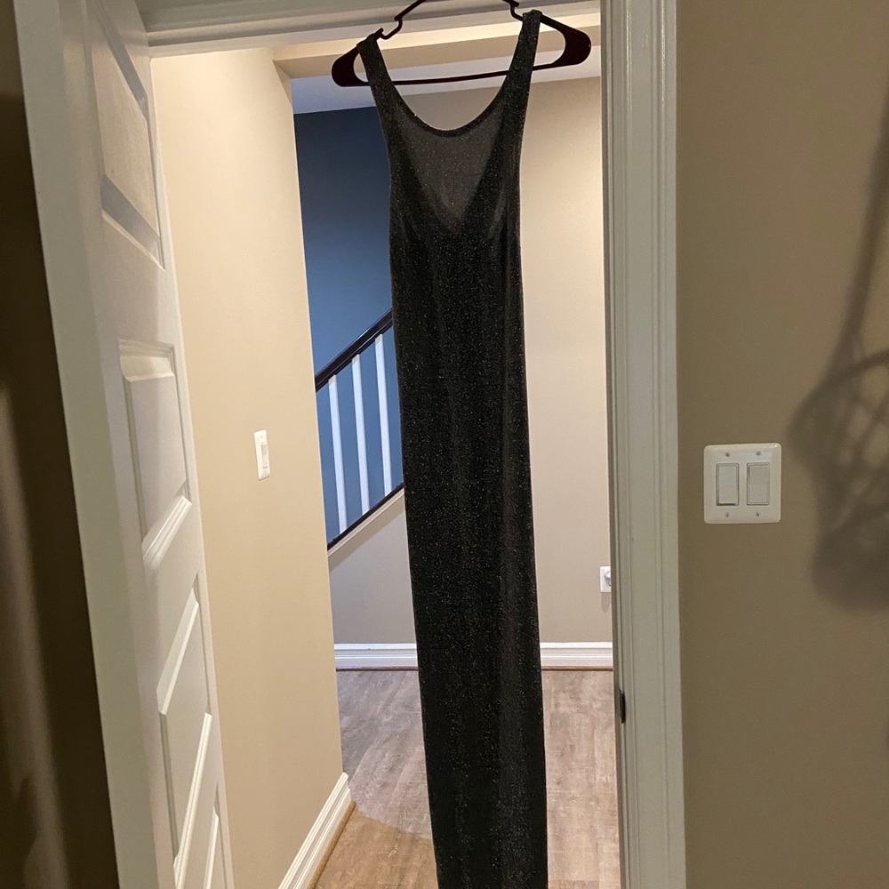 Long Silver Party Dress - Picture 5 of 8